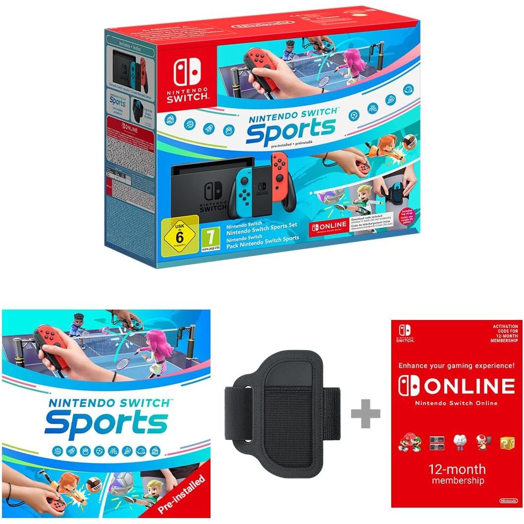 Buy Nintendo,Nintendo Switch (Neon Red/Blue) – Includes Switch Sports Pre-Installed & 12-Month Switch Online Subscription - Gadcet UK | UK | London | Scotland | Wales| Near Me | Cheap | Pay In 3 | Video Game Consoles
